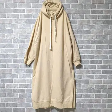 H&M 속기모 맨투맨 원피스 베이지 L 루즈핏 마터니티 가능