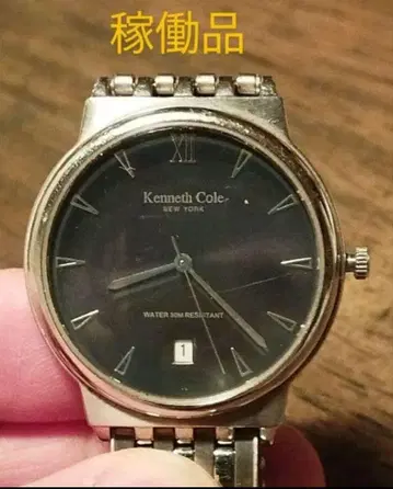 BG39 케네스 콜 쿼츠 시계 작동품 날짜 포함 신축 벨트