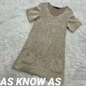 [아즈노아즈] 니트 원피스 A라인 포근 깔끔한