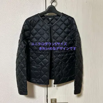 유니클로 다운 자켓 S 사이즈 블랙 깔끔한