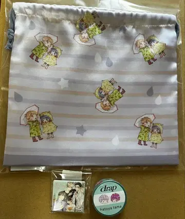 하토야 타마 고양이와 스피카 복조리 마스킹 테이프 캔뱃지