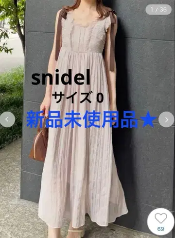snidel 시어 쉬폰 와셔 원피스