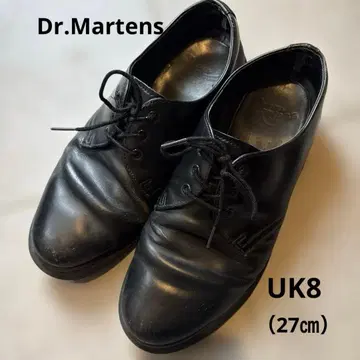 블랙 가죽 레이스업 슈즈 가죽 신발 UK8