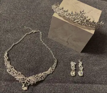 브라이덜 액세서리 세트 티아라 목걸이 귀찌