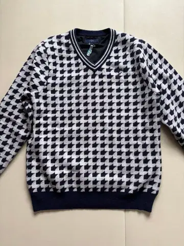 캘러웨이 체크 무늬 V넥 스웨터 여성용 골프웨어 LL