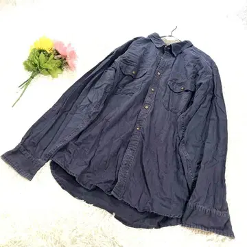 Y셔츠 [ L ] 상의 긴팔 코튼 100% 겉옷 스트레치