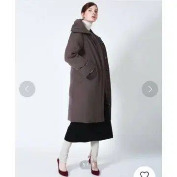 allureville 블랙 롱 다운 코트