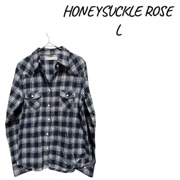 HONEYSUCKLE ROSE 체크 무늬 플란넬 셔츠 L