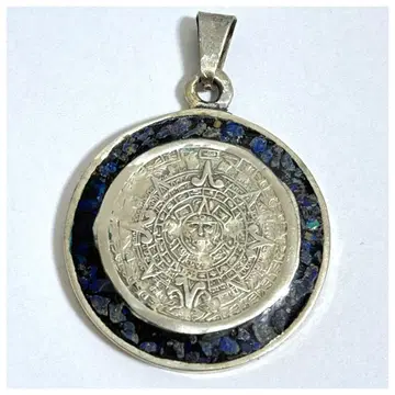 멕시칸 주얼리 MEXICO 인레이 코인 펜던트 탑