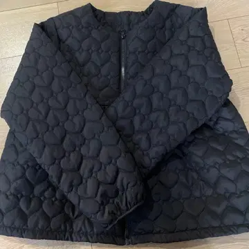 coca 하트형 퀼팅 자켓 M 블랙