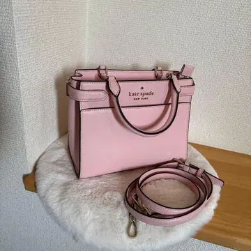 케이트 스페이드 핑크 핸드백 숄더 스트랩 포함