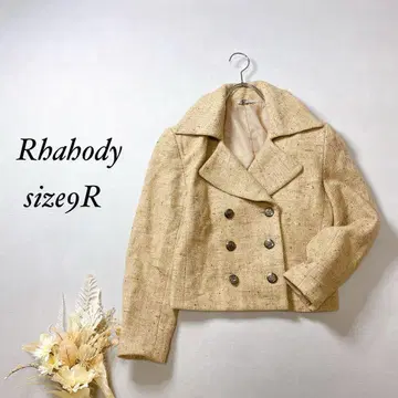 Rhapsody 피코트 숏 기장 트위드풍 [ M ] 베이지 캐주얼