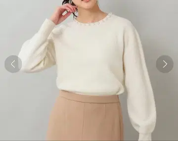 untitled INDIVI theory 화이트 니트 긴팔