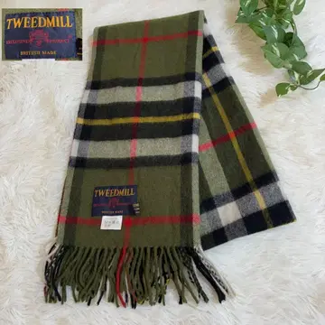 TWEEDMILL (트위드밀) 체크 무늬 머플러 스톨 울