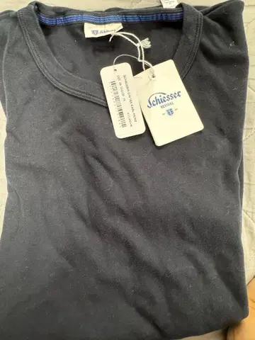 Schiesser 네이비 T셔츠 택 포함 새상품 그레이