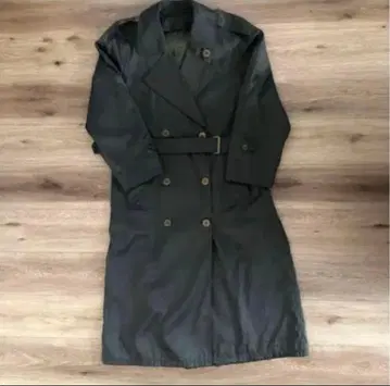 90s 00s 다크 그린 트렌치코트 더블 브레스트 빈티지