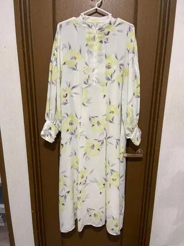 꽃무늬 롱 원피스 긴팔