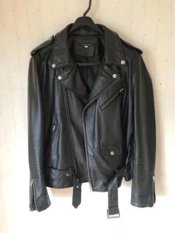 가죽 더블 라이더 자켓 블랙