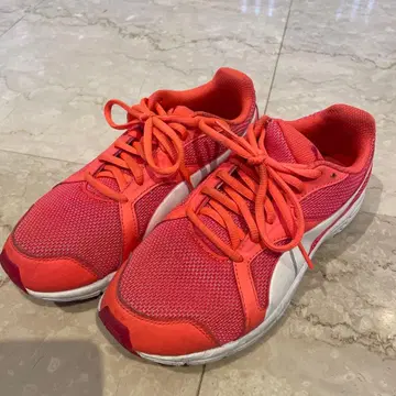 푸마 오렌지 스니커즈 23.5 여성용 푸마