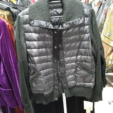 여성용 다운 울 혼방 베스트 소매 니트 41