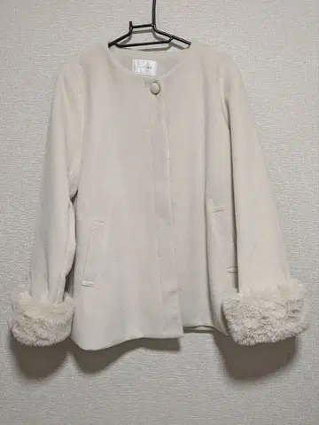 허니즈 퍼 노카라 코트 라이트 그레이