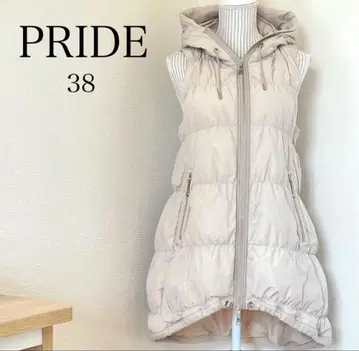 PRIDE 프라이드 롱 다운 베스트 38 여성용 라이트 베이지