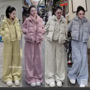 셋업 후드티 세트 지퍼 후드티 3종 다운 베스트