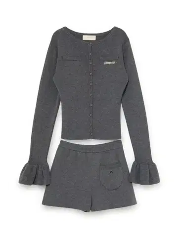 andmary Pansy knit set up gray