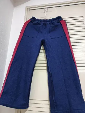 압축 리메이크 와이드 팬츠 로얄 블루/핑크