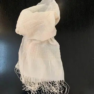 내추럴 베이직 캐시미어 실크 혼방 프린지 스톨