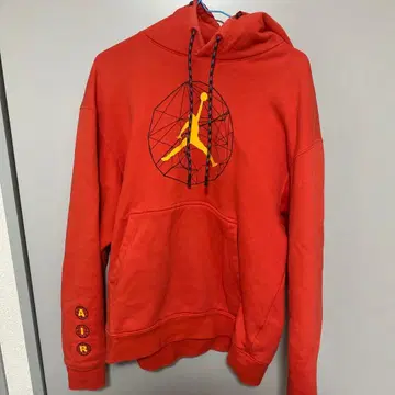 빨간색 점프맨 로고 후드티 마이클 조던
