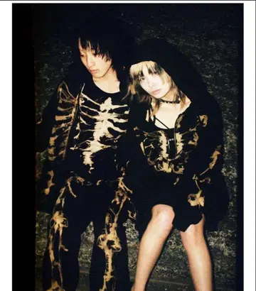 하라주쿠 로점 한정판 ikumi 블리치 본 후드티 오버 사이즈