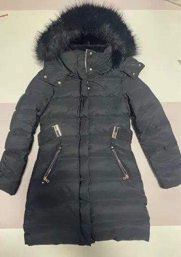 ZARA 블랙 벨트 부착 다운 자켓
