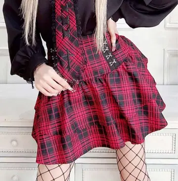 [ MA*RS ] 후크 코르셋풍 2단 프릴 치마바지