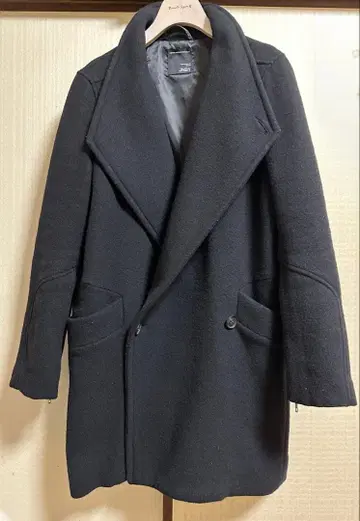 더블 브레스트 체스터 코트 블랙