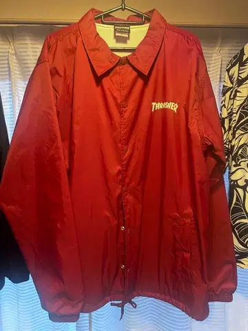 THRASHER 나일론 자켓 XL 버건디