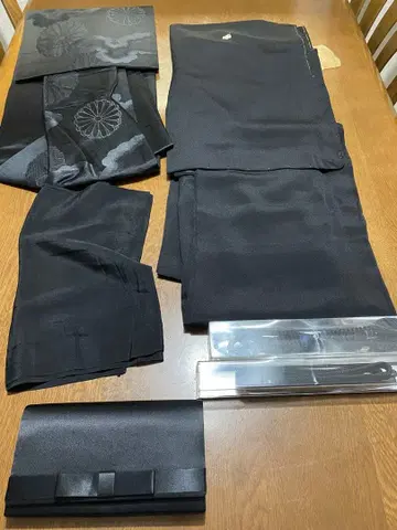 상복 오동나무 기모노 잡화 6점 세트 블랙