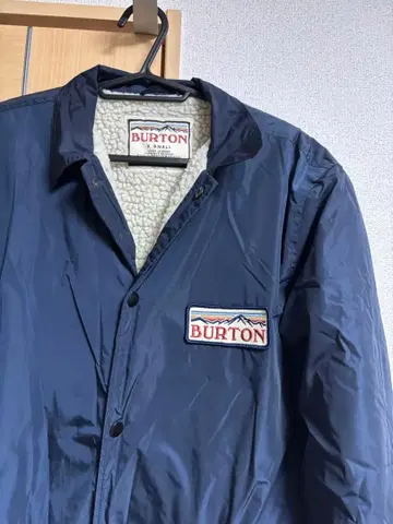 버튼 네이비 나일론 자켓