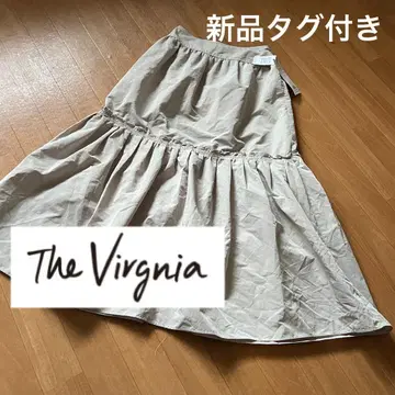 The Virgnia 프릴 2단 플레어 스커트 택 포함 새상품 허리밴딩