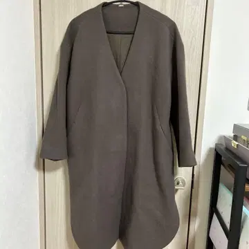 새상품급 미라 오웬 다크 브라운 롱 코트 양모 사이즈 0