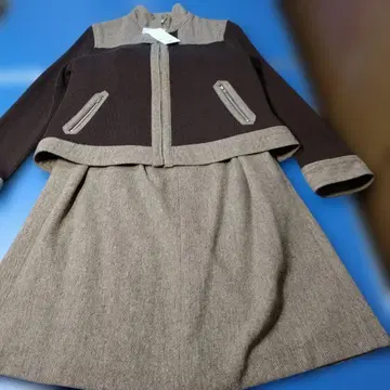 울 혼방 자켓과 스커트 세트, 여성용 LL 사이즈