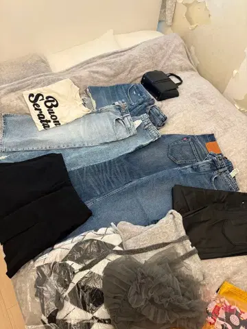 데님과 드레스 세트