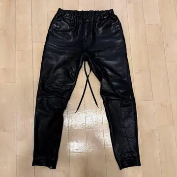 블랙 가죽 sunsea 프리 마켓 팬츠 가죽 팬츠 2