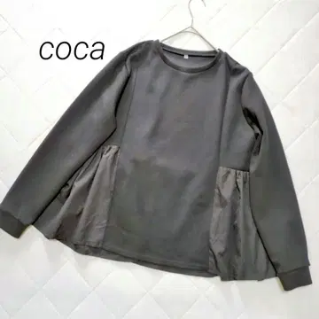 coca 코카 페플럼 티셔츠 플레어 이소재 M 사이즈 페미닌