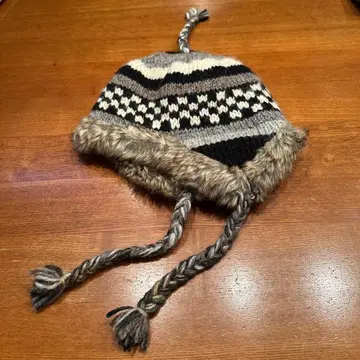 빈티지 Himalaya Collection 울 니트 모자 네팔