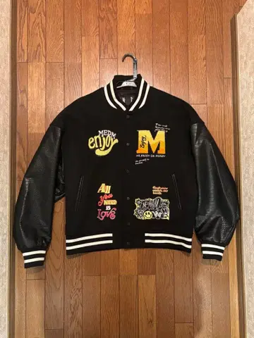 MR.ENJOY DA MONEY 바시티 자켓 빅 로고