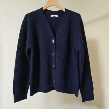 아마카 긴팔 가디건 38 리브 네이비 루즈핏