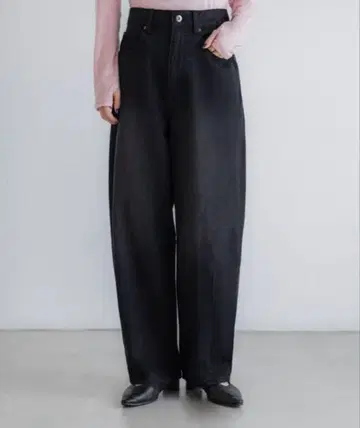 crewre 소프트 카비 데님 팬츠 빈티지 블랙