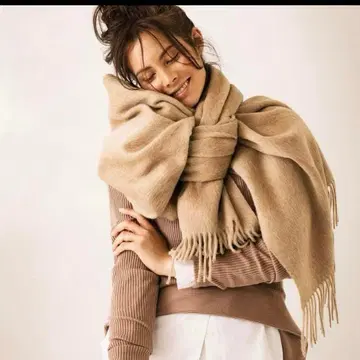 ASAUCE MELT 샤기 알파카 100% 대형 스톨