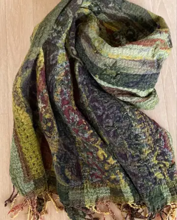 손으로 짠 수작업 페어 트레이드 융모 울 100% 스톨